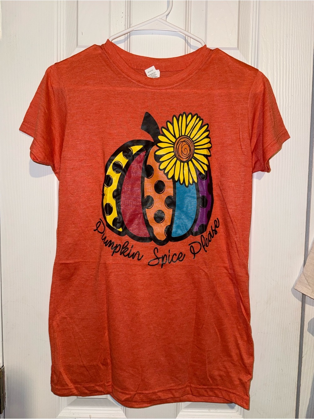 Tultex Orange Graphic Pumpkin 'Pumpkin Spice Please' Tee